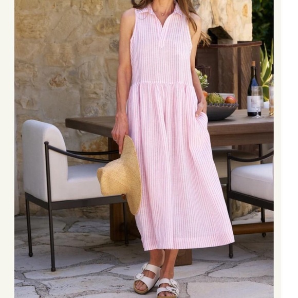 NWOT FRANK & EILEEN Daphne Sleeveless Popover Shirtdress - Picture 1 of 8